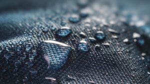 Many water drops on waterproof material