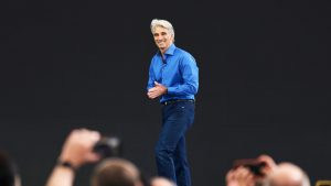 Apple executive Craig Federighi before WWDC 2023 keynote kicked off