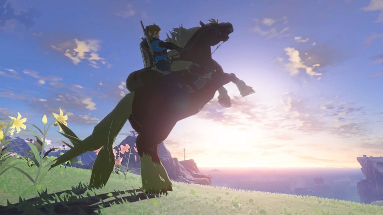 Link on a horse in Zelda: Tears of the Kingdom.