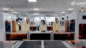 Tim Cook at Luxshare factory in China
