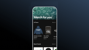 Merch Hub on Spotify app
